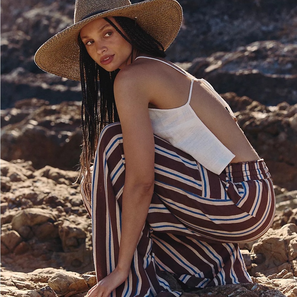 White linen backless top